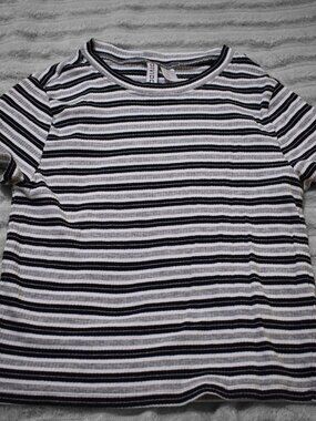 Divided Brand Striped Crop Top Medium